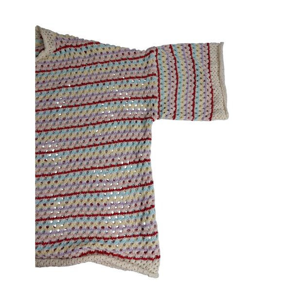 Haptics By Holly Harper 3X Multicolor Crochet Knit Sweater - Picture 7 of 10